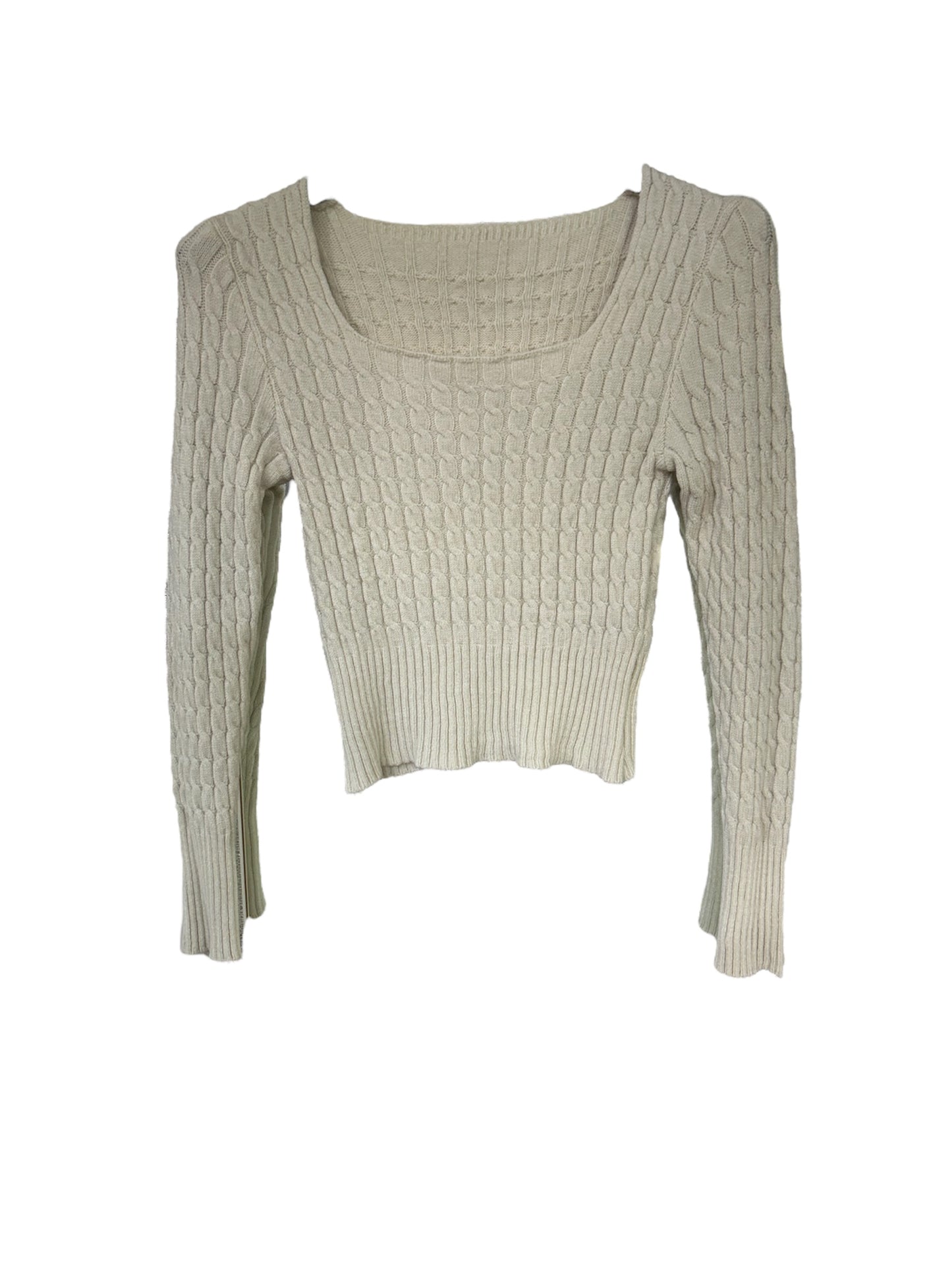 Maglione Bianco Intrecciato