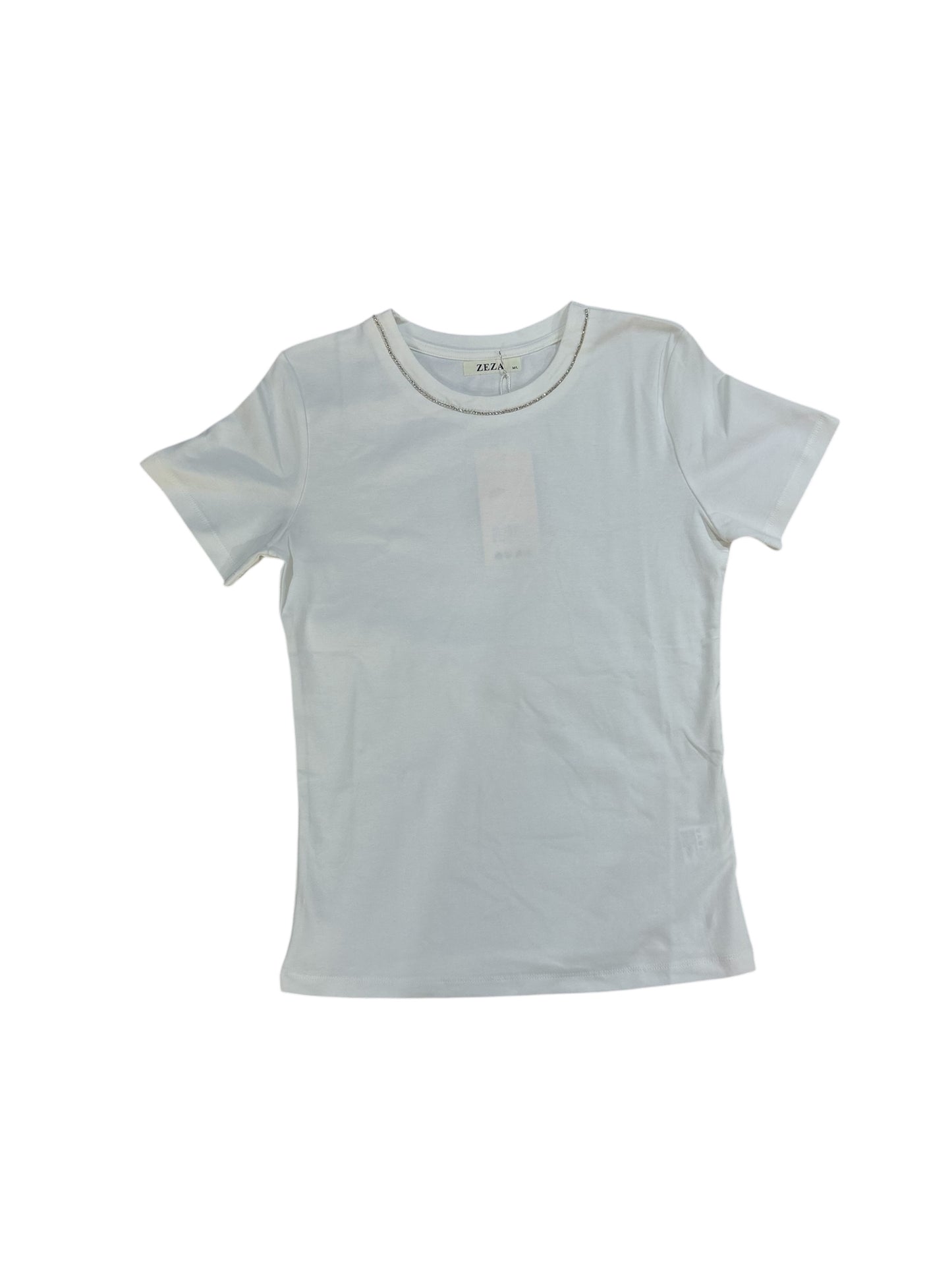 T-shirt basic con dettaglio brillante "Zeza"