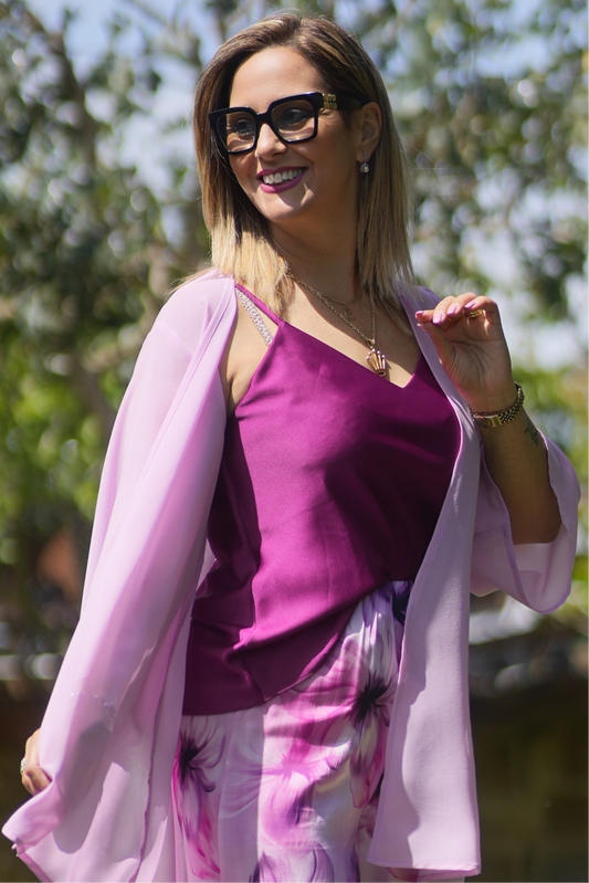 Top in satin