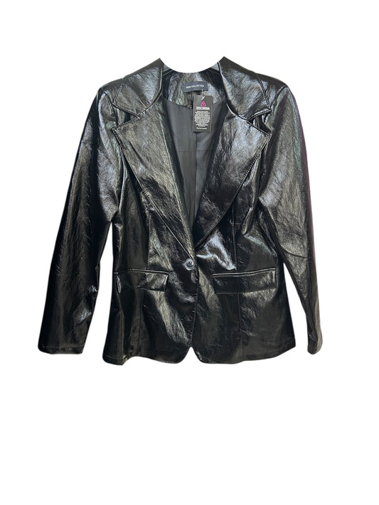 Blazer in pelle Nero