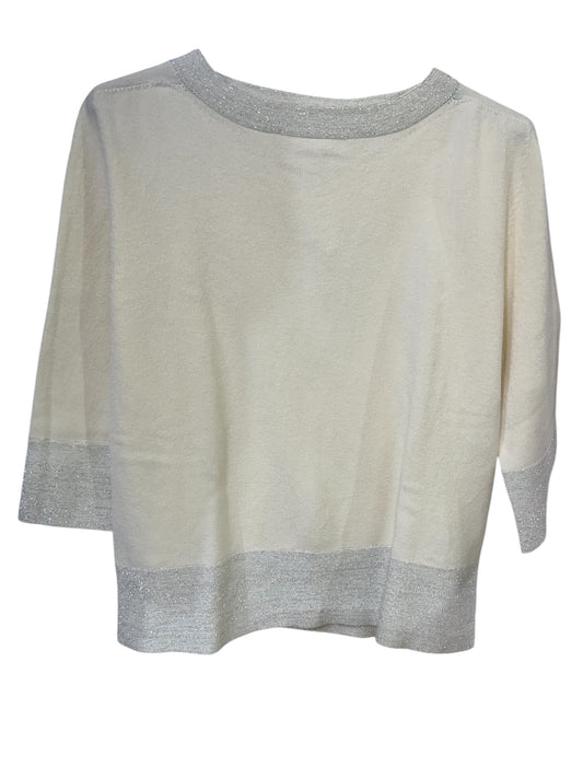 Maglioncino Bianco con dettagli Lurex Operà