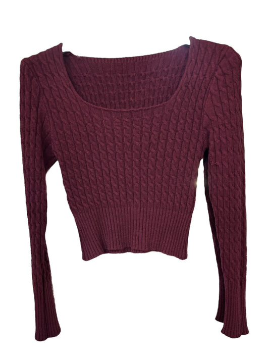 Maglione Bordeaux intrecciato
