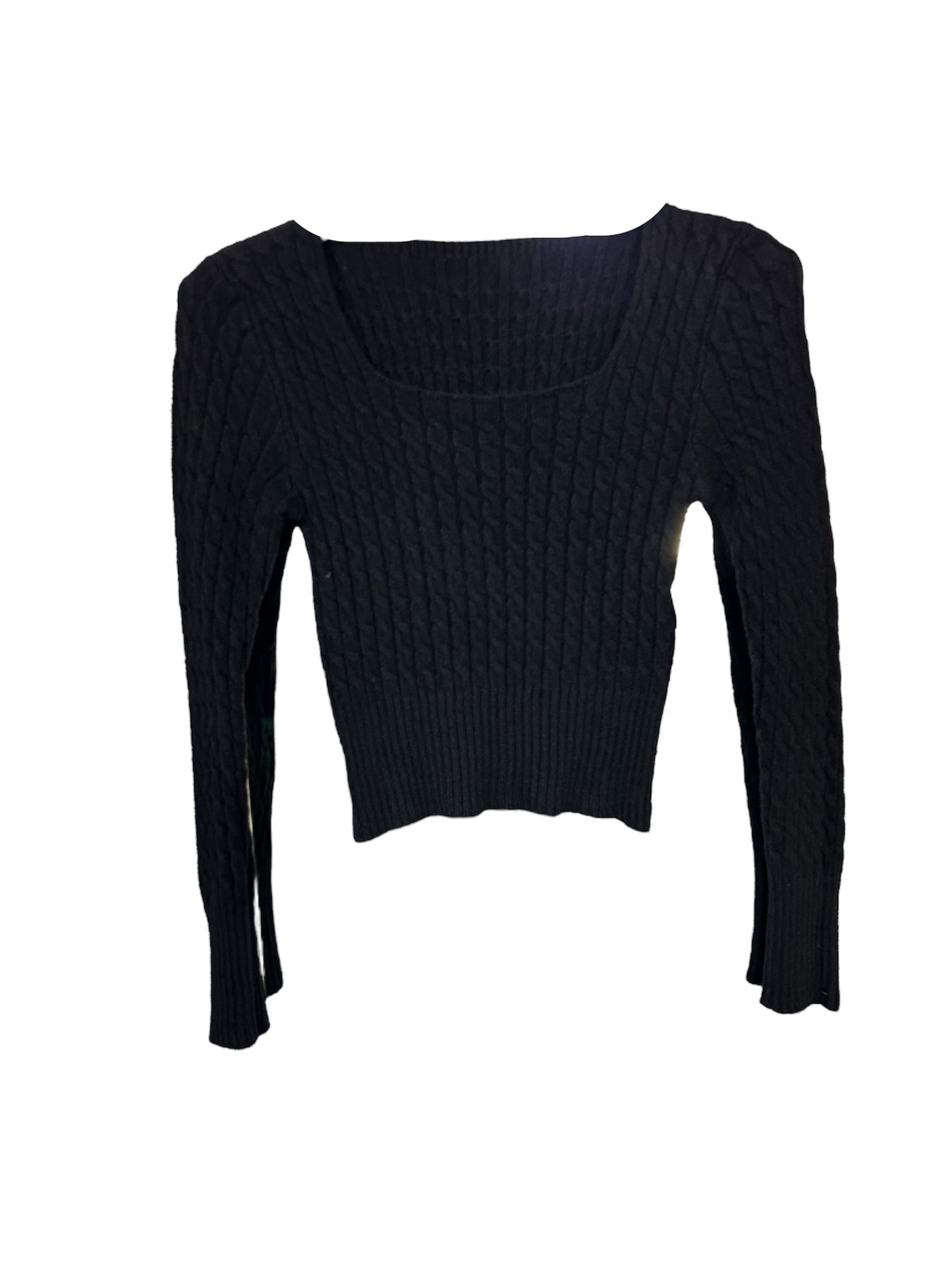 Maglione Nero Intrecciato