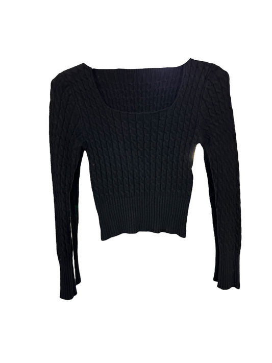 Maglione Nero Intrecciato