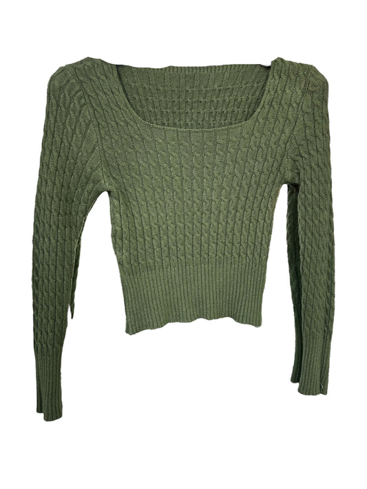 Maglione Verde Intrecciato