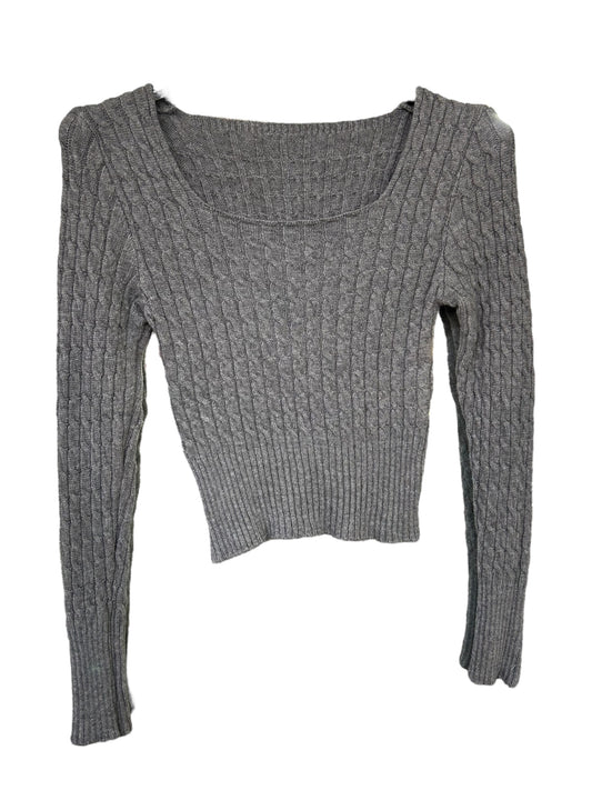 Maglione Grigio Intrecciato