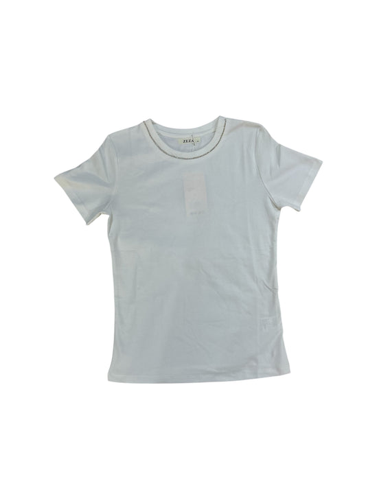 T-shirt basic con dettaglio brillante "Zeza"
