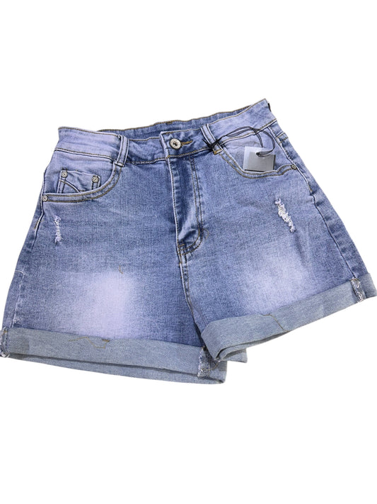 Shorts di jeans con risvolto