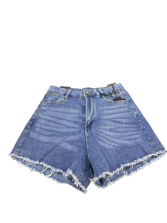 Pantaloncino Jeans Svasato con Orlo Grezzo