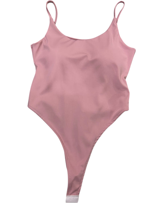 Body Rosa con Spalline Sottili
