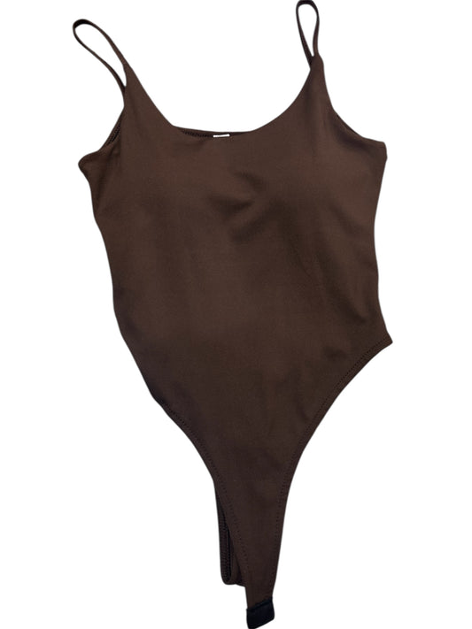 Body Marrone con Spalline Sottili