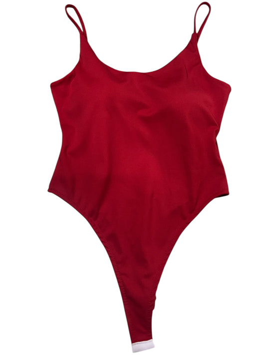 Body Rosso con Spalline Sottili