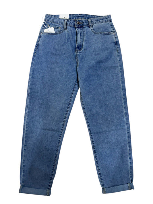 Jeans Mom Fit con Risvolto