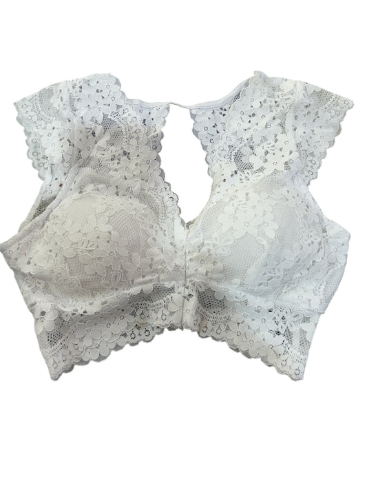 Bralette in Pizzo Bianco con Maniche Corte