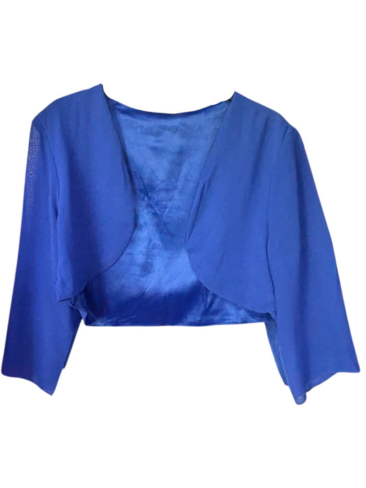 Coprispalle Elegante in Chiffon Blu Royal