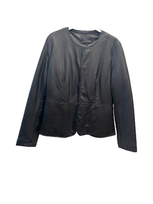 Giacca Donna in Ecopelle Nera  Coconuda