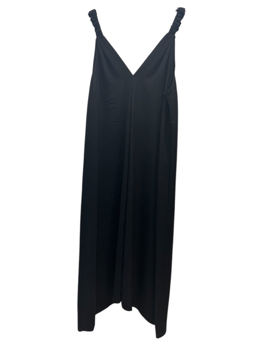 Abito Corto con Spalline Arricciate Nero