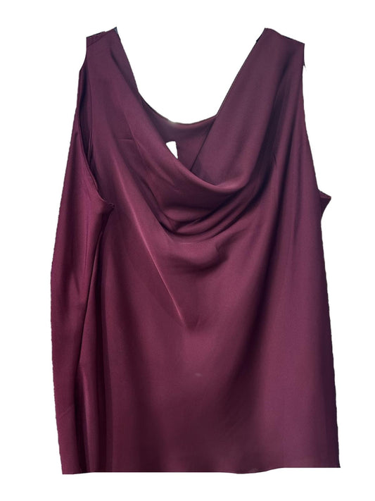 Blusa Over in Satin Bordeaux