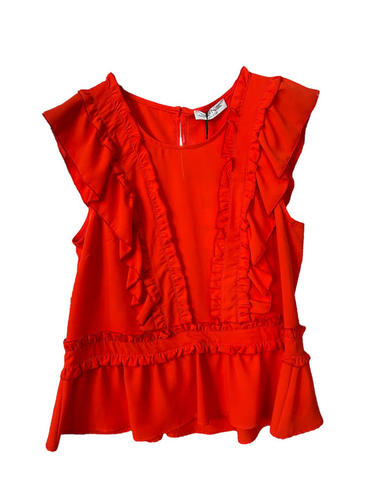 Top Arancio con Volant