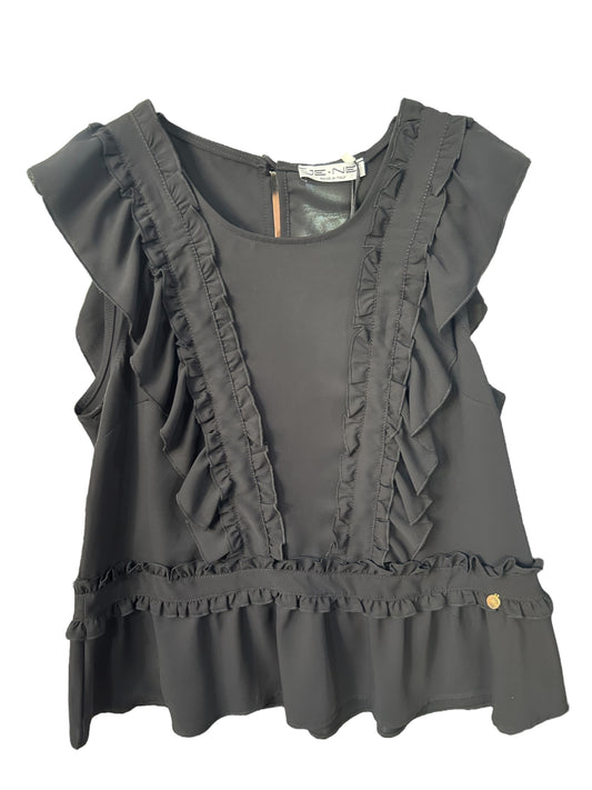 Top Nero con Volant