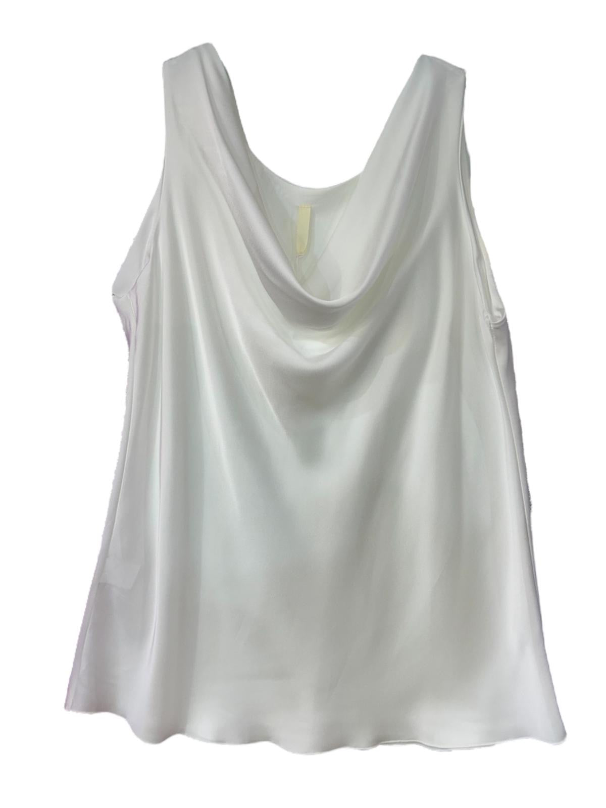 Blusa Over in Satin Bianca