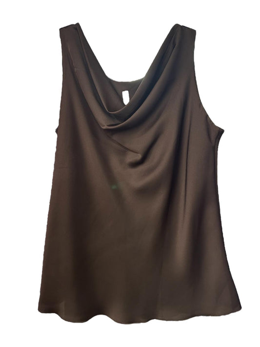 Blusa Over in Satin Marrone