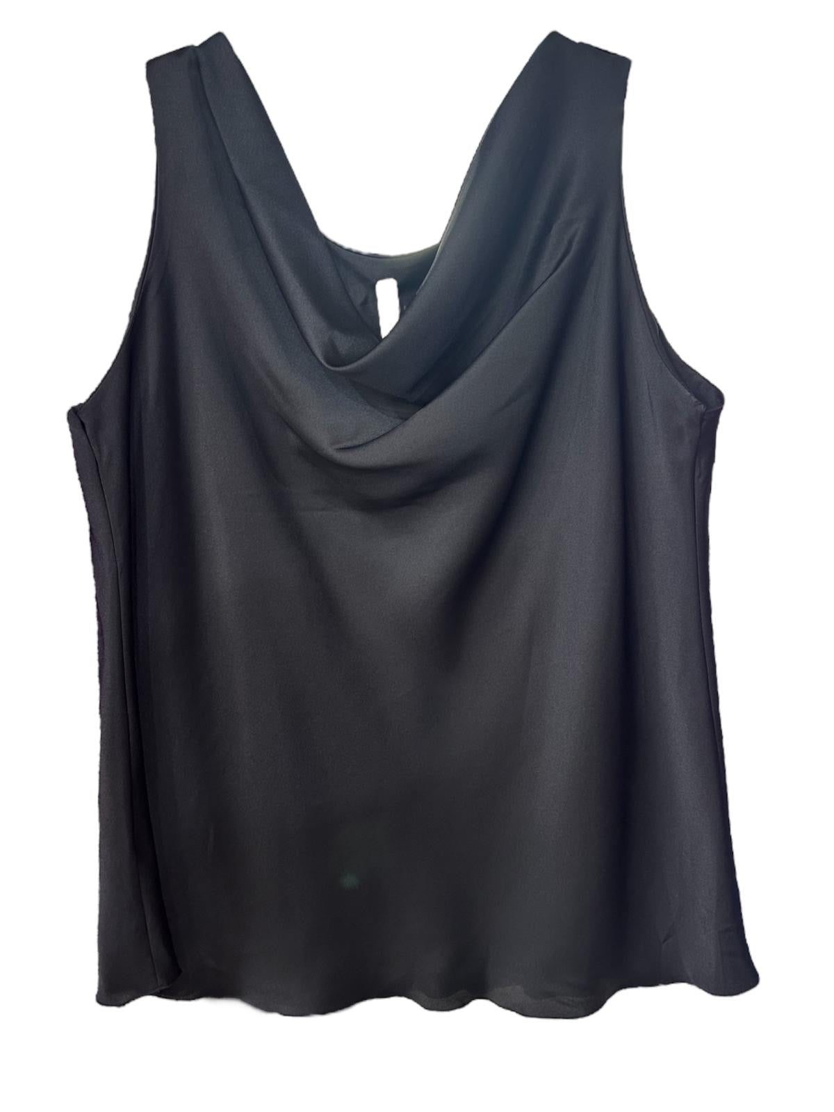 Blusa Over in Satin Nera