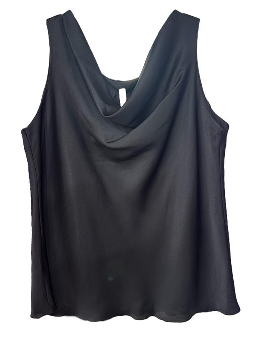 Blusa Over in Satin Nera
