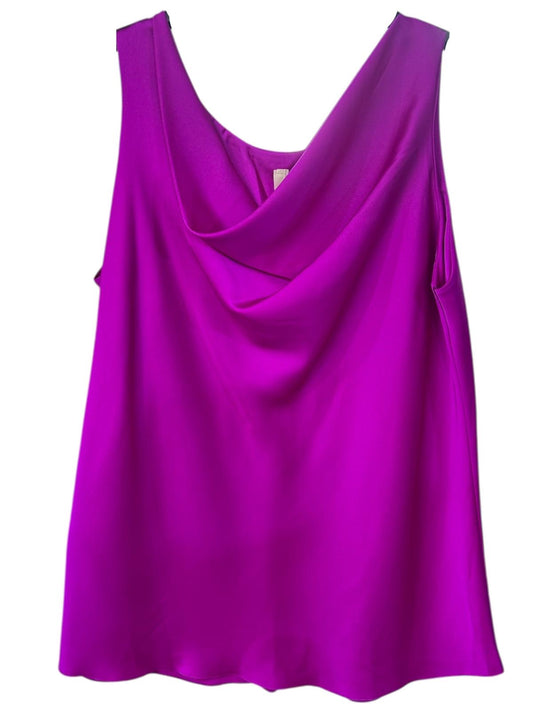 Blusa Over in Satin Magenta