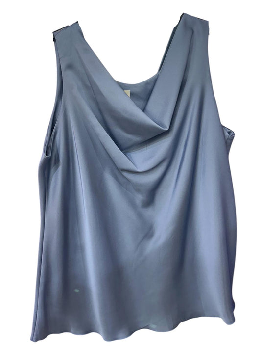 Blusa Over in Satin Azzurro